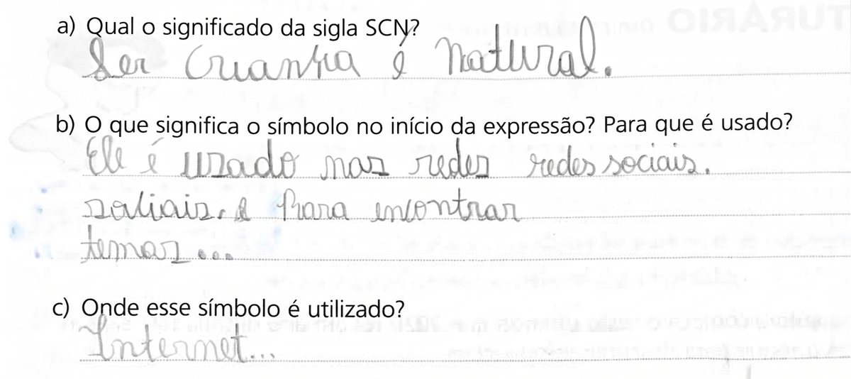 Exemplo de escrita depois da intervenção